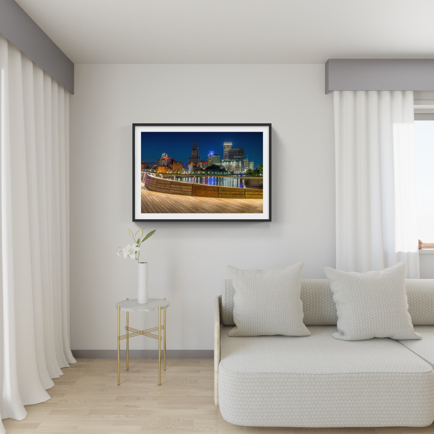 Providence Night Skyline 1