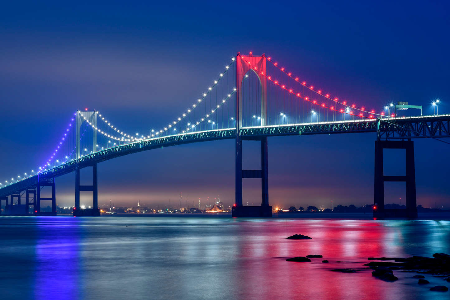 Newport Bridge Calm, 9x13.5 dye sublimation print - Blink Gallery