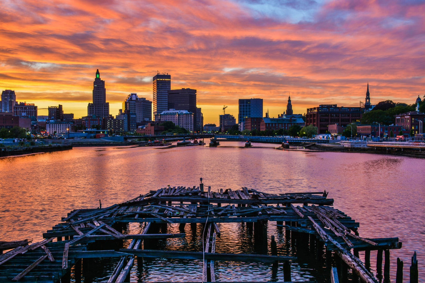 Providence Skyline Sunset 2